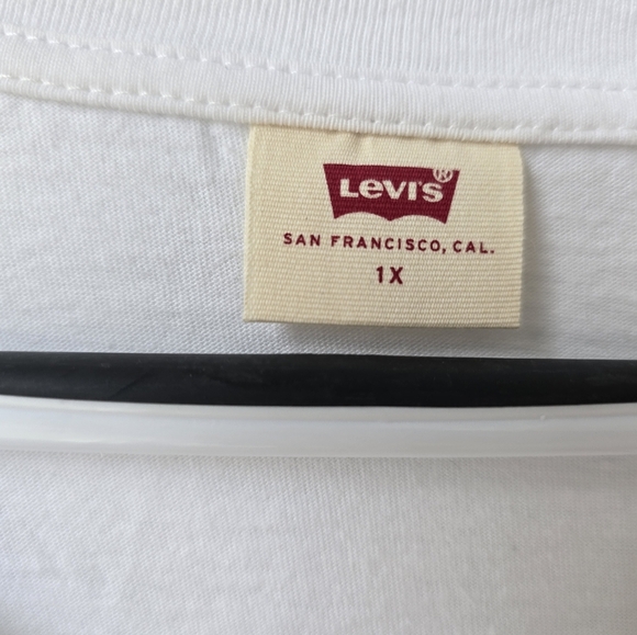 Levi's White Short Sleeve Tee Cotton Essential Basic Size 1X XL - Picture 5 of 6